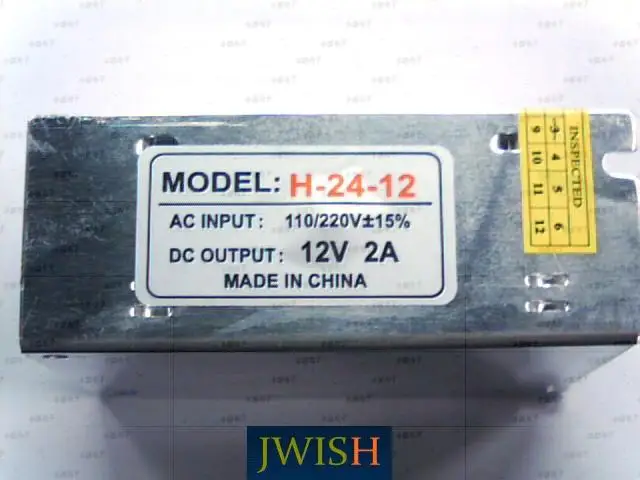 Светодиодный импульсный источник питания JWISH H-24-12 12 В 24 Вт Размеры: (85x58x32) мм |