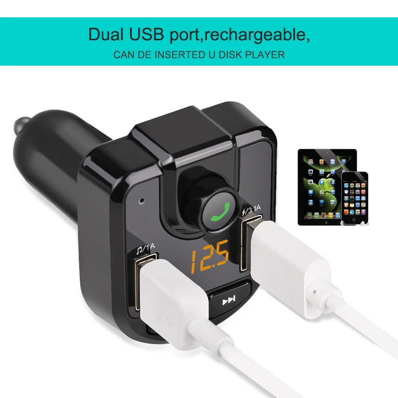 Беспроводной Fm трансмиттер Urbanroad 4 1 А USB Bluetooth mp3 плеер автомобильный комплект