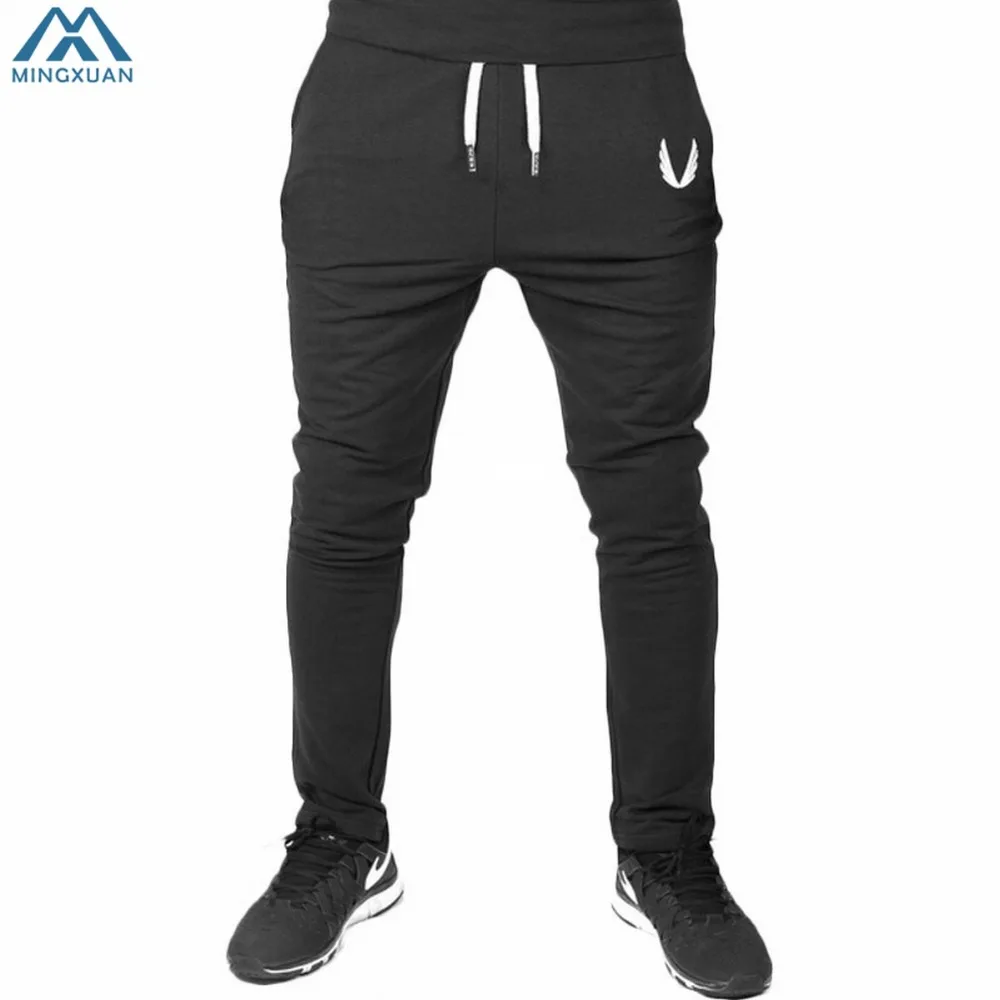 Для мужчин Повседневное Jogger Pants Фитнес хлопчатобумажная ткань Карандаш Брюки