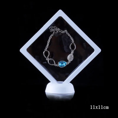 W04 11x11cm Прозрачный акриловый подвесной держатель для ювелирных изделий стойка для ожерелья подвеска серьги кольцо браслет часы чехол с драгоценным камнем - Цвет: W04 11x11cm
