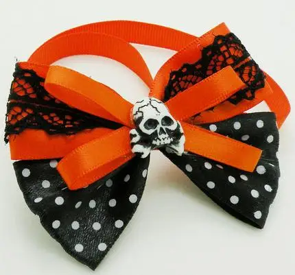 Розничная продажа Хэллоуин для домашней собаки галстуки-бабочки милые Галстуки