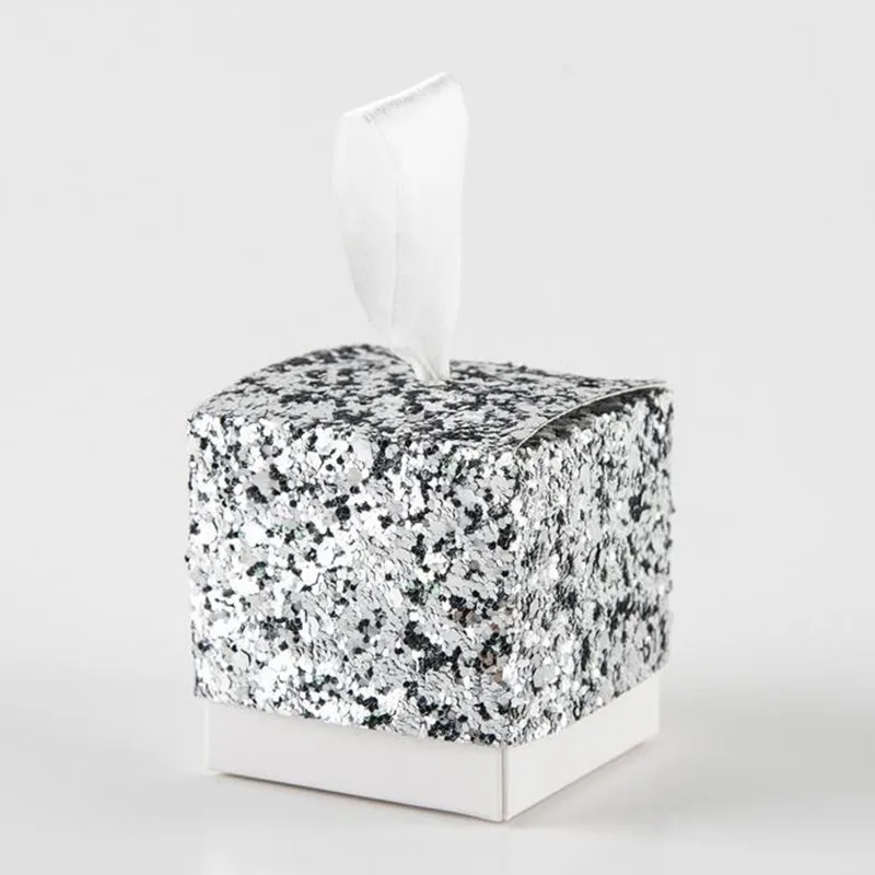 Подарочная коробка для свадебной вечеринки конфет с золотым блеском | Дом и сад