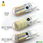 10 шт.лот новая светодиодная лампа G9 220 в 7 Вт 9 Вт 10 Вт 12 Вт G4 12 В Светодиодная лампа SMD 3014 2835 4014 светодиоды G9 лампы освещения заменяют галогенный свет 30 Вт