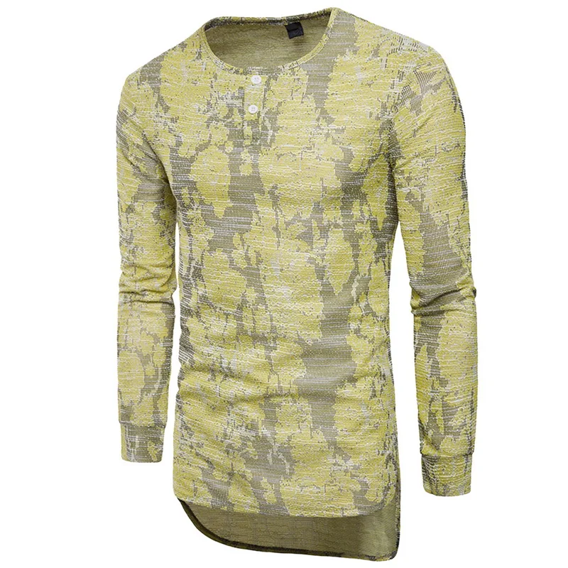 LAAMEI New Summer Men T Shirt Casual Long Sleeve O-NeckSlim Male Print Tops Stretch T-shirt African Style Brand Tees | Мужская одежда