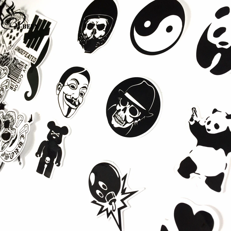 Наклейки крутые прозрачные 45 шт./лот панда клоун для чемоданов ноутбуков