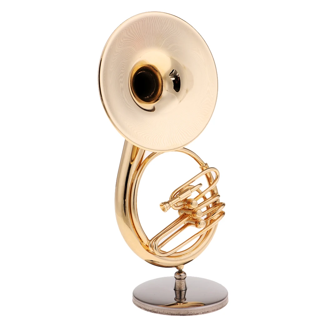 

1:6 Sousaphone латунный ветровой инструмент с чехлом для 12-дюймовых игрушек фигурок кукол