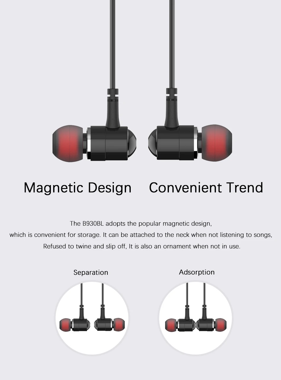 AWEI B930BL магнитные Bluetooth наушники спортивные стерео Беспроводная гарнитура с микрофоном бас Музыка Bluetooth наушники для телефона