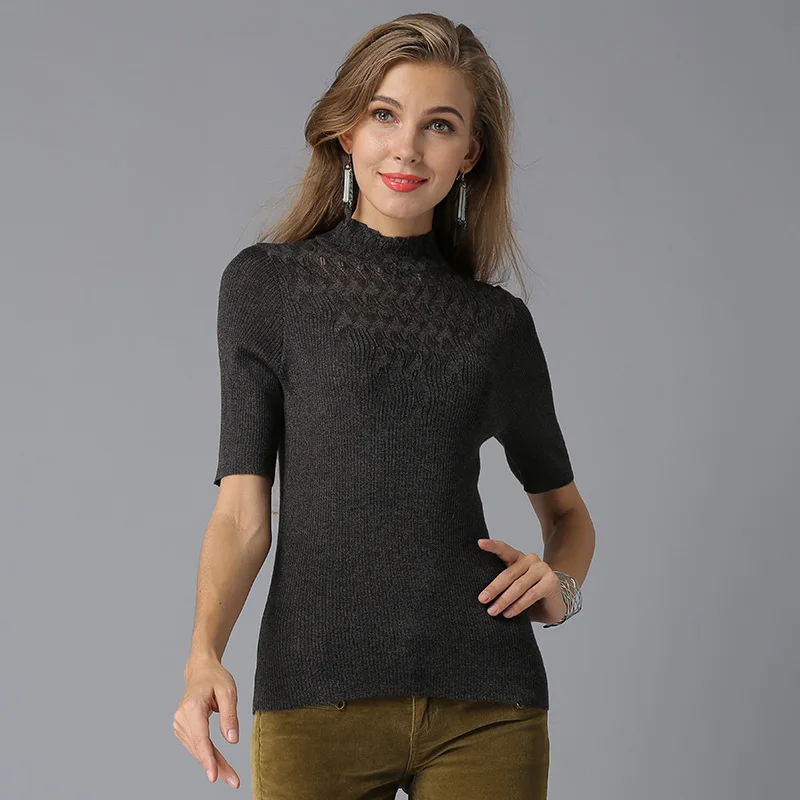 New Christmas Women Knitted Sweater Casual Solid Basic Sweaters Pullovers Half Turteneck Thin Autumn Woman | Женская одежда