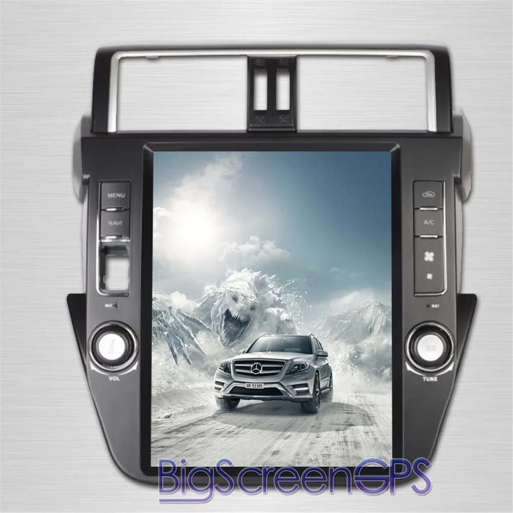 Автомобильный DVD плеер в стиле Tesla на Android 6 0 без GPS навигатора для Toyota Land Cruiser Prado 150