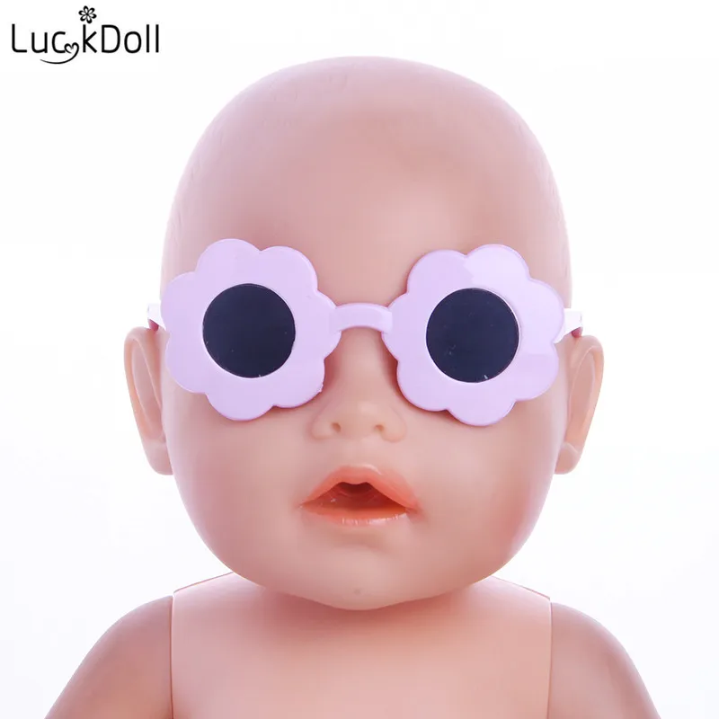 18-дюймовые куклы LUCKDOLL Красочные Солнцезащитные очки с цветами лучший подарок для