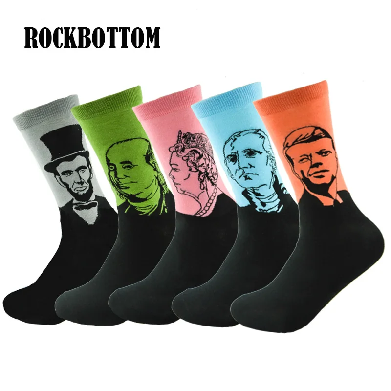 Носки для мужчин Rockbottom 1 пара осенне зимние хлопковые длинные носки в стиле ретро