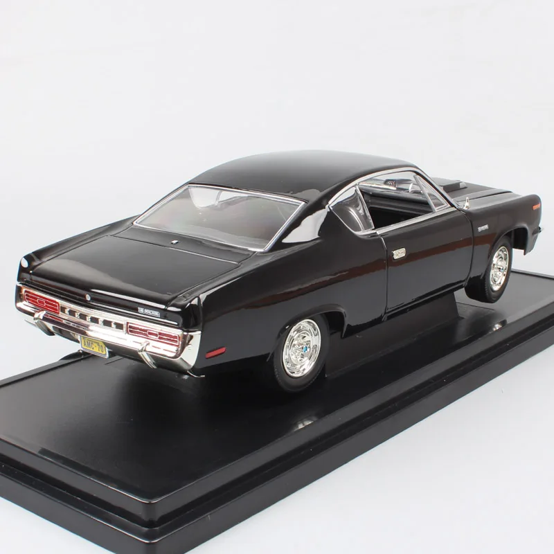 Для мальчиков, 1:18, старый, 1970, Amc Rebel Rambler, классический, масштабный автомобиль, жесткий, литье под давлением, автомобильная модель, игрушка, миниатюрные подарки для коллекции