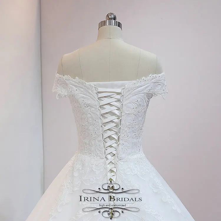 Robe de Marie sirene кружевное платье с открытыми плечами аппликация бисером Saudi Арабская