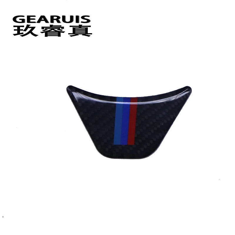 Автомобильный Стайлинг наклейки на рулевое колесо из углеродного волокна с