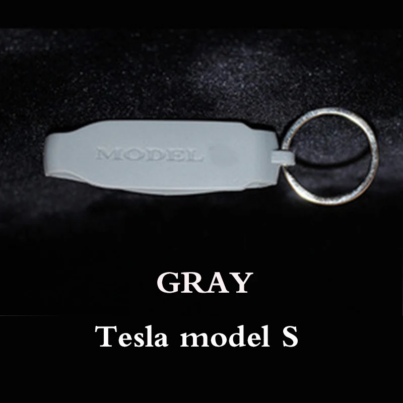 Gray(model S) Силиконовый чехол для ключей от машины Tesla, защитный чехол для ключей, креативный чехол для ключей от машины Tesla, модель 3, модель X, модель S - Название цвета: Gray(model S)