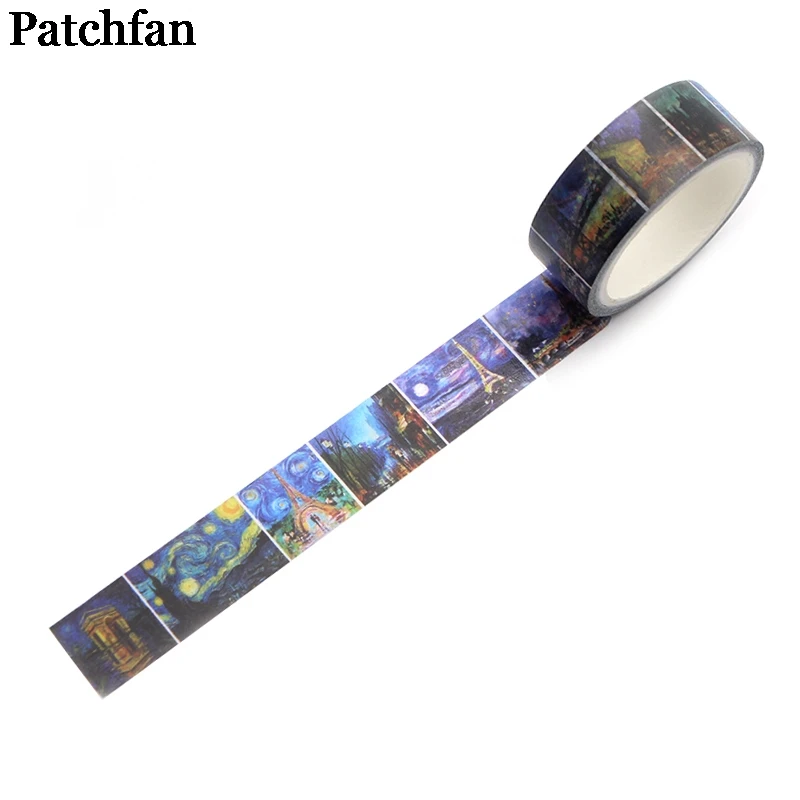 Patchfan картина маслом Ван Гог пары Винтаж забавные DIY Скрапбукинг клей васи маскирующая Лента Печатный узор стикер A2155