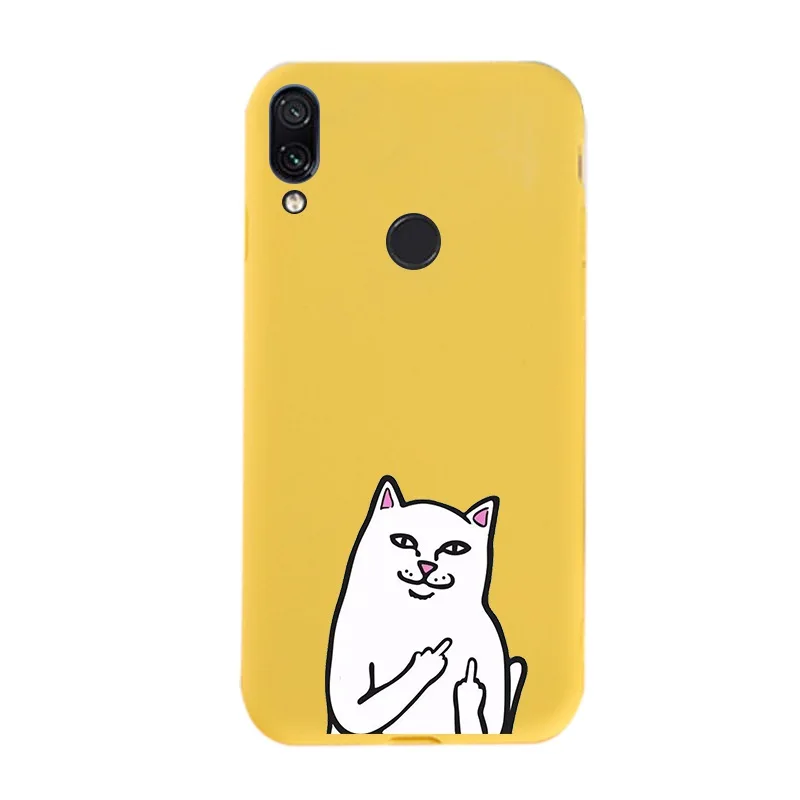 С жёлтым Силиконовым чехол для Xiaomi Redmi 3S Note 3 4 4X5 5A 6 7 Pro F1 4A 6A 2S S2 плюс GO 8T 8 8A чехол и милые носки с рисунками зверей из мультфильмов