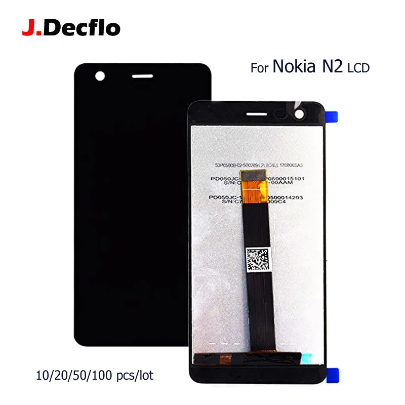 10/20/50/100 шт./лот ЖК дисплей Дисплей для Nokia 2 N2 TA 1029 1035 Сенсорный экран полный