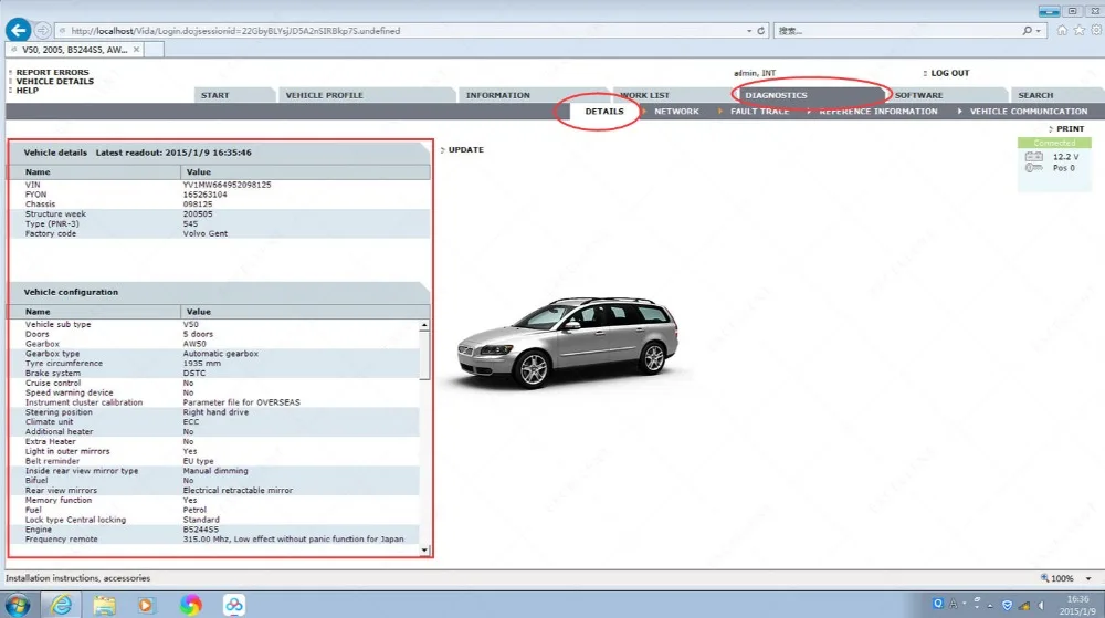 5 шт./лот для Volvo Vida Dice OBD2 автомобильный диагностический инструмент 2014D Vida Dice OBDII сканер Код считыватель полный чип зеленая доска с EWD