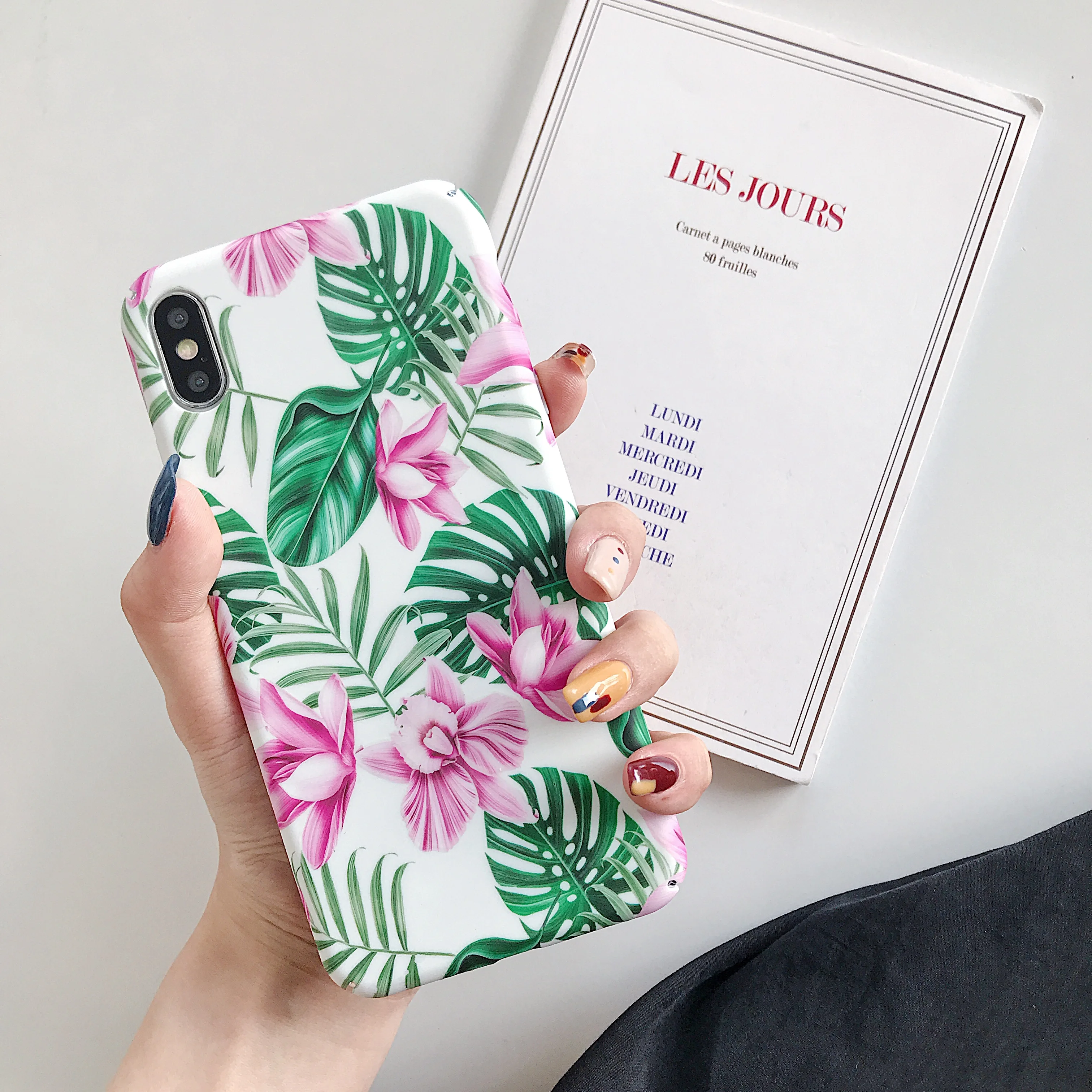 KISSCASE Luminous Funda Case For Xiaomi Redmi Note 7 6 5 Pro K20 Floral Leaves 8 9 SE Mi A1 A2 Lite Fundas |
