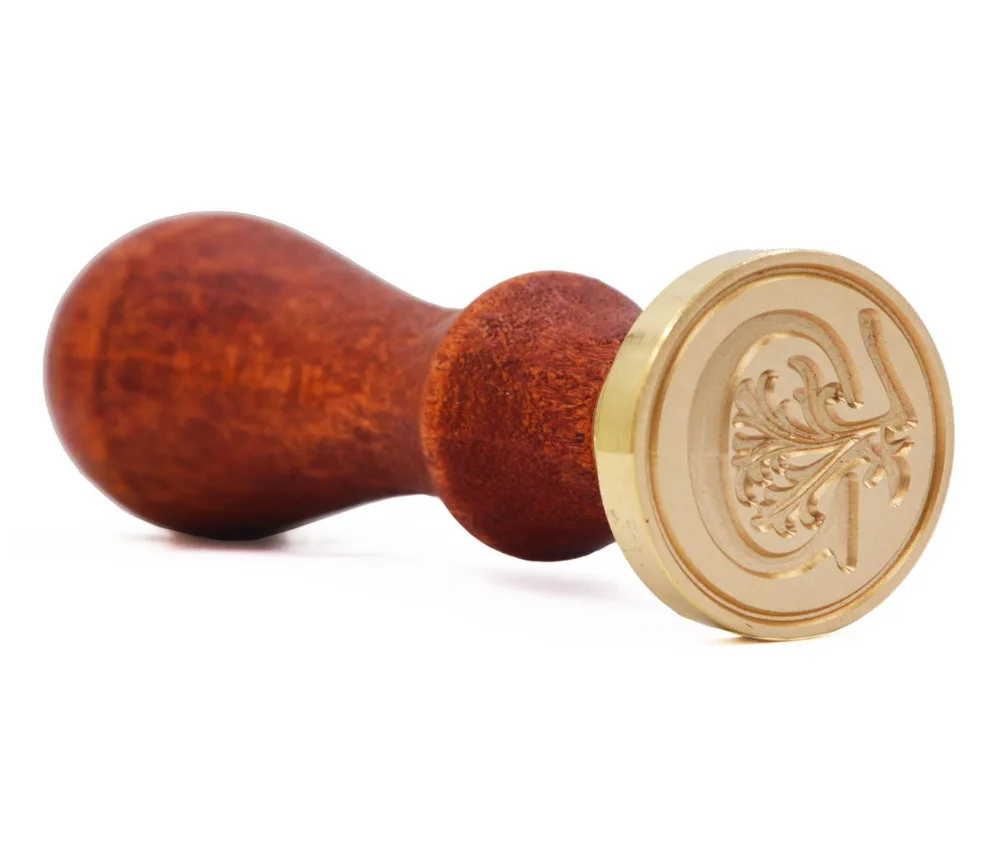 Винтаж Стиль деревянной ручкой 26 Письмо Z Алфавит Первоначальный Воск