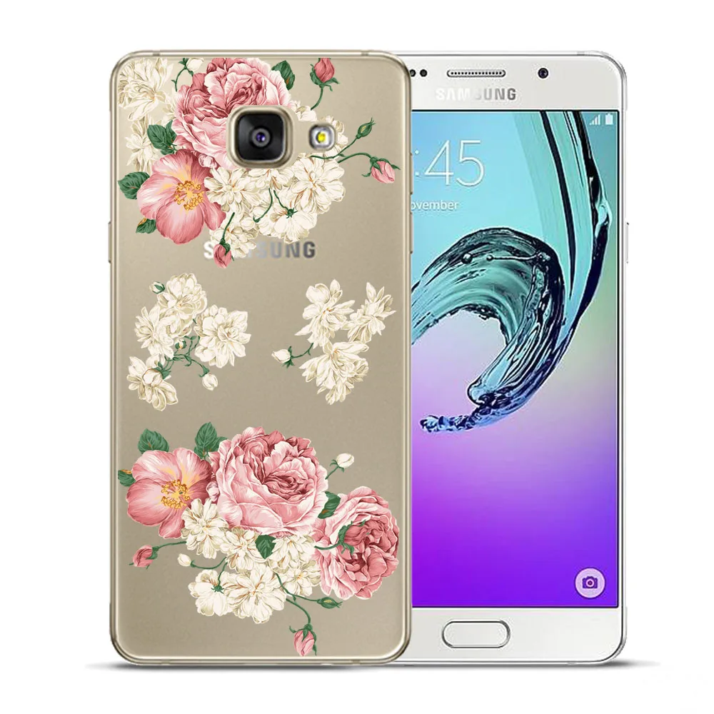 Сексуальный Цветочный Мягкий ТПУ чехол Обложка для samsung Galaxy A3 A5 A7 A6 A8 плюс A7 A9 звезда A30 A50 цветок силиконовый чехол - Цвет: 7