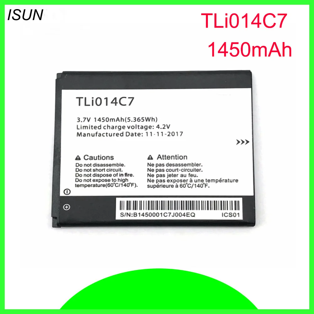 ISUNOO 10 шт./лот 1450 мАч TLi014C7 Аккумулятор для телефона Alcatel OneTouch Pixi First 4024D 4 0 дюйма