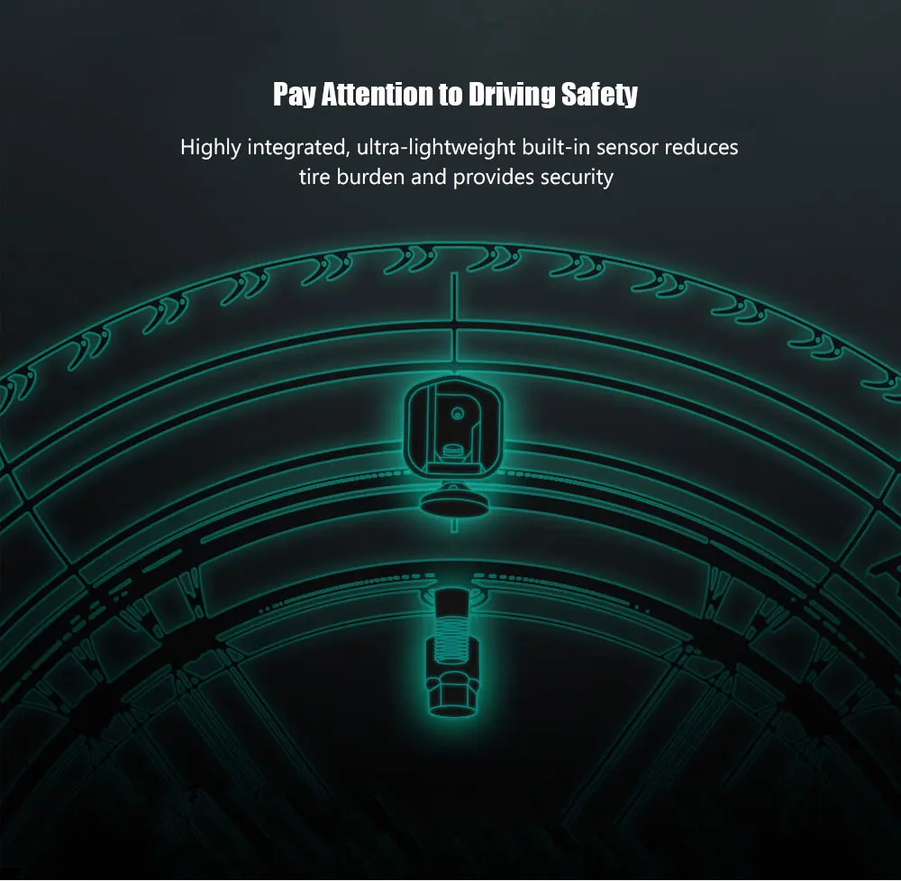 XIAOMI TPMS 70mai Тестер давления в шинах монитор Солнечная энергия 70 Mai приложение ЖК-дисплей Автомобильная охранная сигнализация давление в шинах