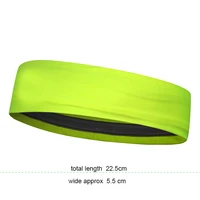 neon yellow comfortable sports outdoor elastic color headband sweatband sport headband with reflective printed logo headwear