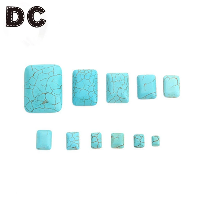 Кабошон Howlite 10 шт. разных размеров Роскошный натуральный кабошон ААА синего и