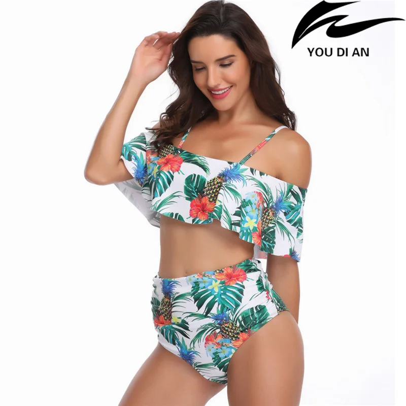 Купальник женский бикини большого размера с высокой талией|Купальники| |