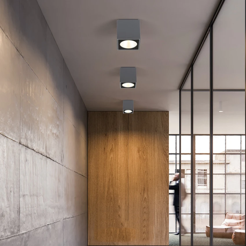 

12W Outdoor Ceiling Light Waterproof Balcony Light Fixture Square Down Light Garden Door Light Outdoor Ceiling Lamp BL52