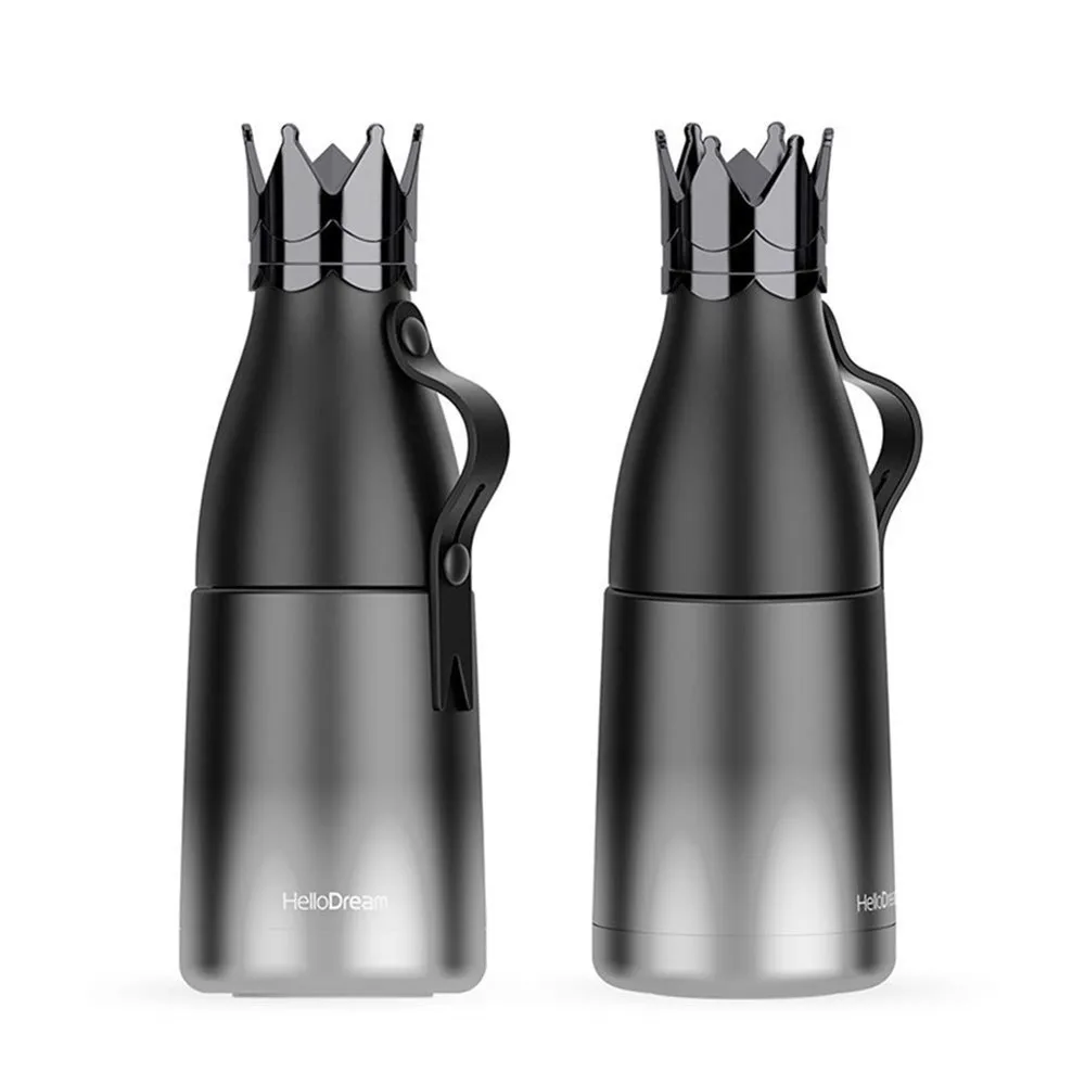 Portable warmth Crown Water Bottle Outdoor Mug Cup Travel Bottles Vacuum Cup Child School Therm Home and Garden Tool Supplies