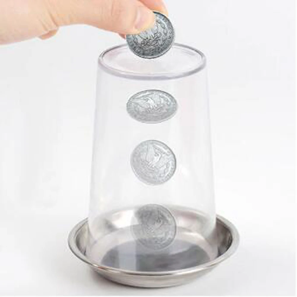 Магическая иллюзия 1 шт. реквизит для проникновения монет резиновый лист в чашу