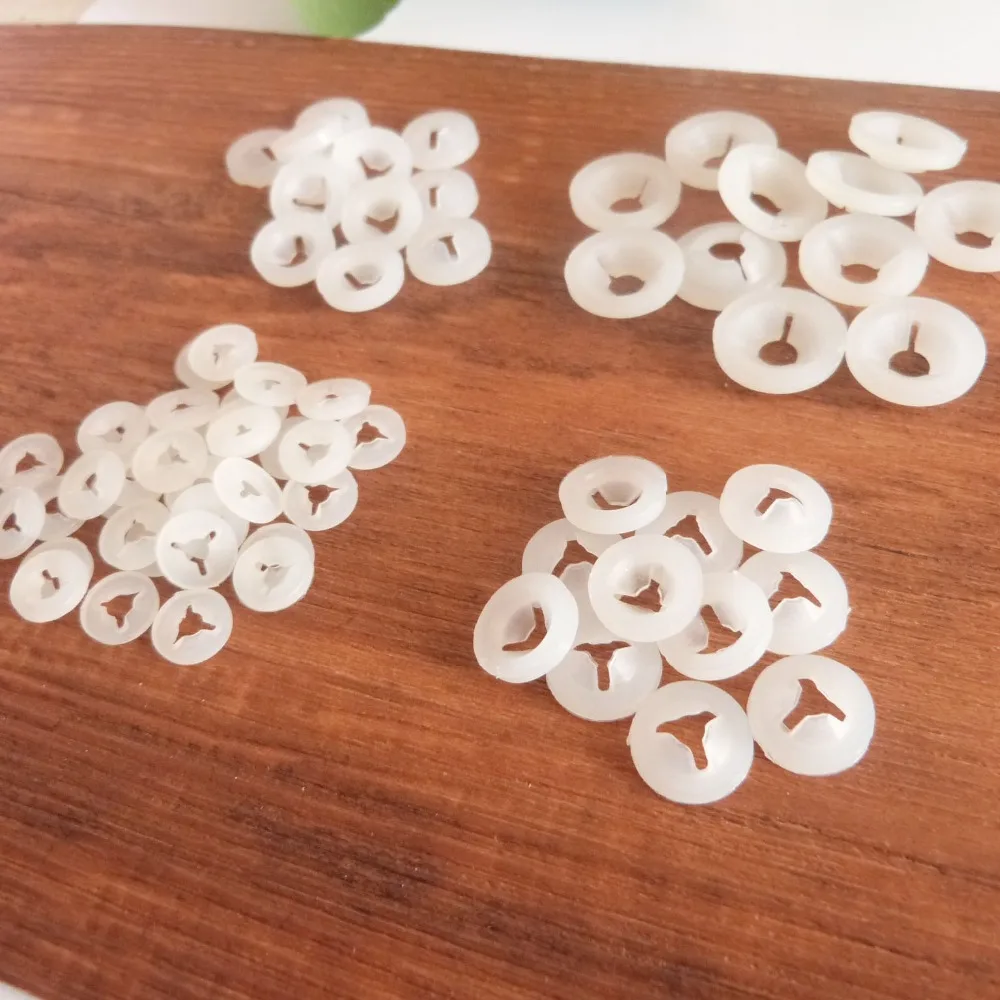 9mm/12mm width white hand washer for toy eyes nose finding--100pcs/lot | Игрушки и хобби