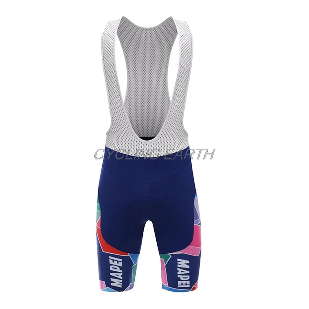 only bib shorts MAPEI Pro team Лето Велоспорт Джерси набор мужской короткий рукав костюм одежда нагрудник шорты велосипедная рубашка Спортивная одежда гель - Цвет: only bib shorts