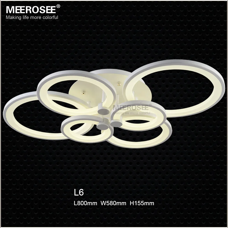 Современный светодиодный светильник люстра белый акриловый кольцевой для