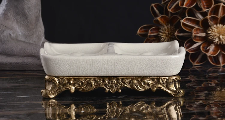 1 шт., Ретро 5 цветов, европейский стиль керамики, мыльница, коробка, набор для ванной комнаты, винтажный держатель для мыльницы, оригинальность, свадебные подарки