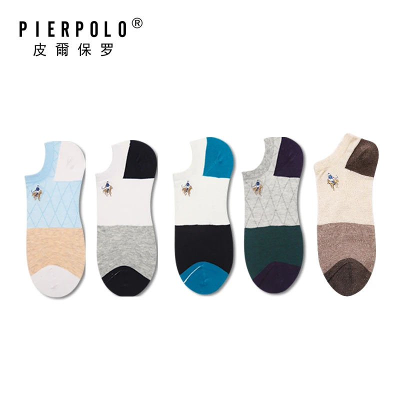 Носки мужские короткие из чистого хлопка брендовые цветные носки поло до