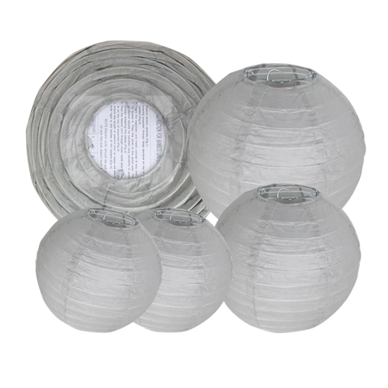 10 шт. декоративные бумажные фонарики серого цвета|favor decor|party favors birthdayfavors party |