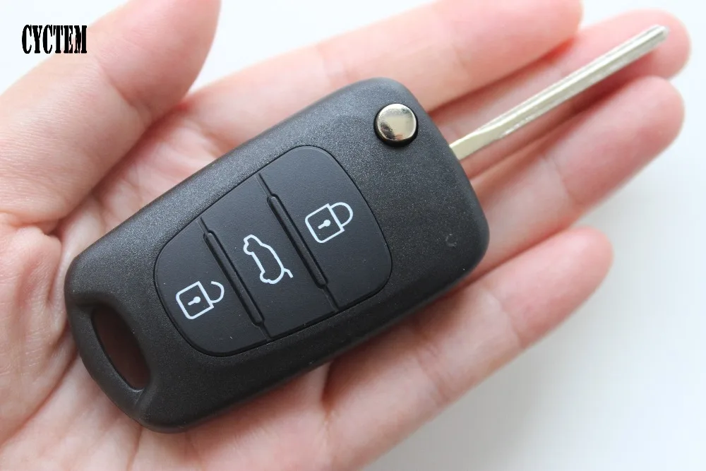 CYCTEM 3 кнопки флип складной дистанционный ключ оболочки подходит для hyundai I30