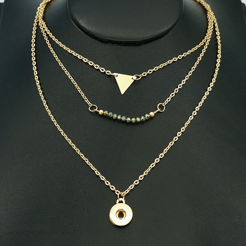 Новинка DJ0131 Красивая Золотая модная многослойная цепочка на защелке 50 см