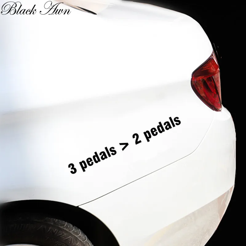 3 педали&gt 2 педали наклейка бампер на окно автомобиля D135|Наклейки автомобиль| |