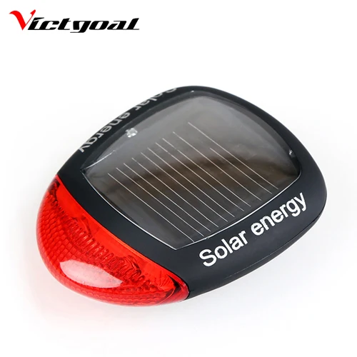 Solar Bike Light Для велосипеда victgoal Солнечный свет Перезаряжаемые велосипед Подсветка светодио дный велосипед Подсветка Водонепроницаемый Велоспорт заднего света подседельный Лампы Безопасности - Цвет: Solar Bike Light