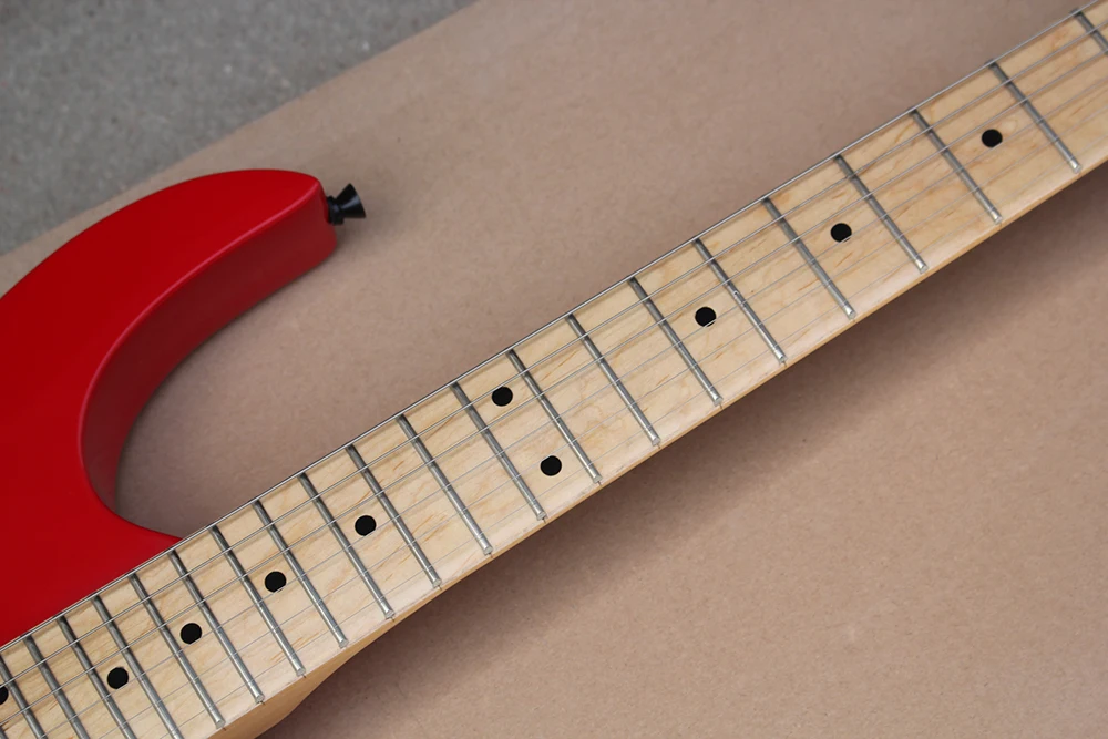 Заводская изготовленная на заказ красная электрическая гитара с Floyd Rose HSH