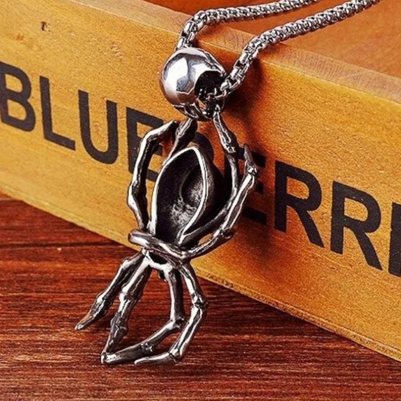 Кулон в виде черепа паука ожерелье стиле ретро кулон ювелирные изделия с