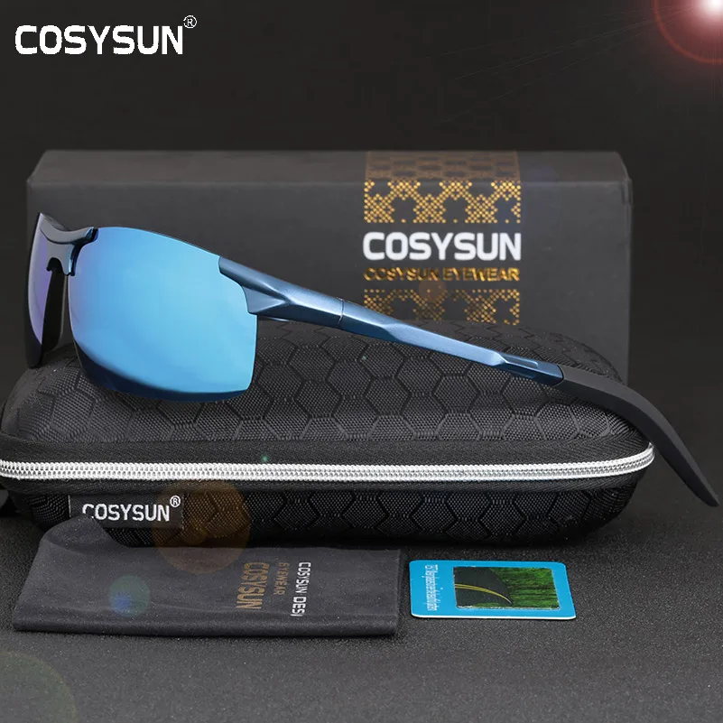 Мужские поляризованные солнцезащитные очки COSYSUN мужские из алюминиевого сплава