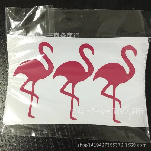 30 * Мультяшные настенные наклейки с фламинго виниловые съемные украшения для