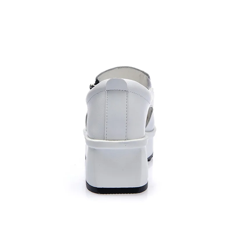 

WDZKN New Summer Women Wedge Sandals Fashion Comfortable Peep Toe Split Leather Platform Sandals Thick Bottom Shoes HYB8333