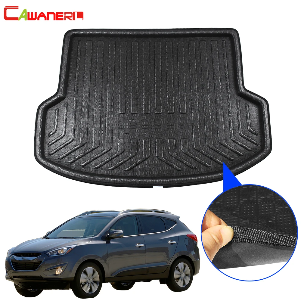 

Cawanerl Car Trunk Mat Tray Boot Liner Tail Cargo Carpet Mud Kick Floor Luggage Pad For Hyundai Tucson (LM) IX35 2010-2015